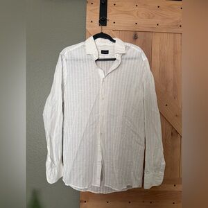 Ermenegildo Zegna White Casual Button-Down Shirt